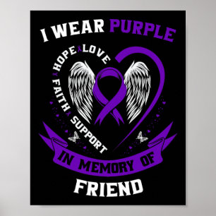 Poster Memorial Bonito Oferece Perda De Epilepsia Amiga A