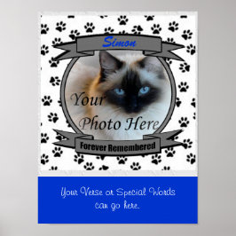 Póster Memorial Cat Forever Lembrado - Pet Masculino Perd