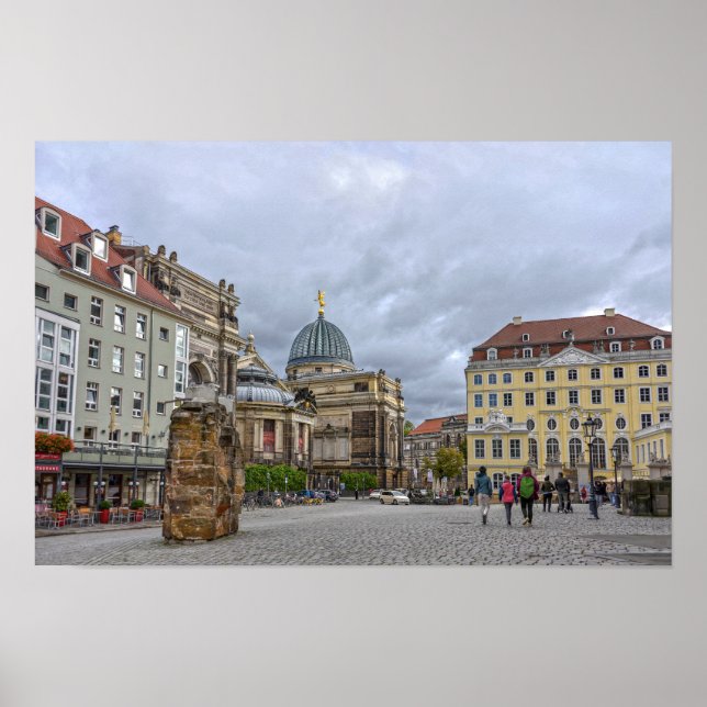 Poster Memorial da Frauenkirche, Dresden, Alemanha (Frente)