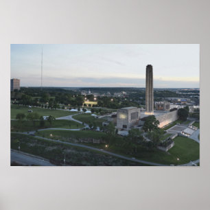 Póster Memorial da Liberdade e Edifício BMA, Kansas City,