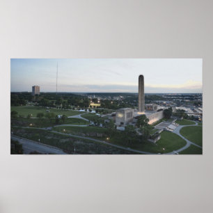 Póster Memorial da Liberdade e Edifício BMA, Kansas City,