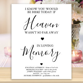 Poster Memorial de Casamento no Céu Memória Amorosa Perso