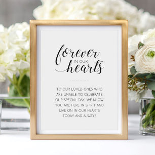 Poster Memorial De Casamento Para Sempre Em Nossos Coraçõ