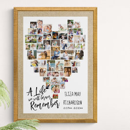 Poster Memorial de Foto da Vida para Lembrar do Coração 5