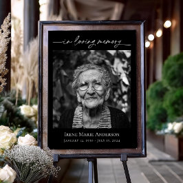 Poster Memorial de Foto de Funeral em Homenagem Amorosa