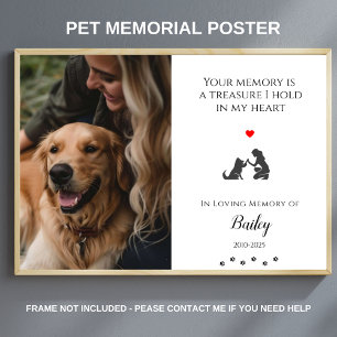 Poster Memorial de Foto de Pet Citação Personalizada de P