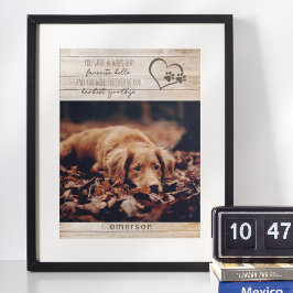 Poster Memorial de Fotos de Cachorro Rústico