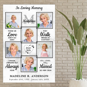 Poster Memorial de Funeral 6 Colagem de Fotos Em Saudosa 