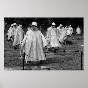 Póster Memorial de Guerra da Coreia B&W