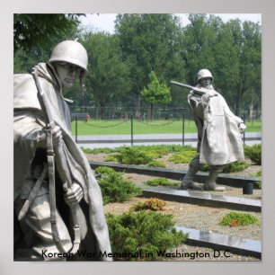 Póster Memorial de Guerra da Coreia na C.C. de Washington