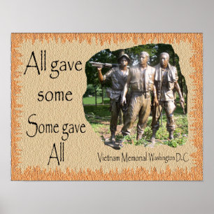 Póster Memorial de Vietnam no fundo