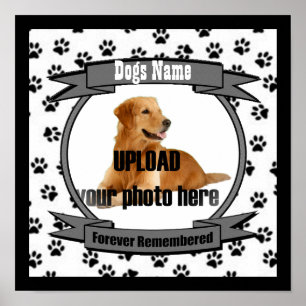Póster Memorial Do Cão Para Sempre Lembrado