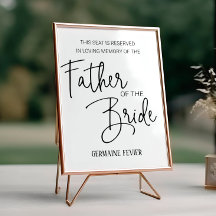 Memorial do Pai da Noiva Assento Reservado Casamen