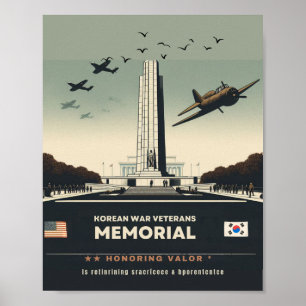Poster memorial dos veteranos coreanos