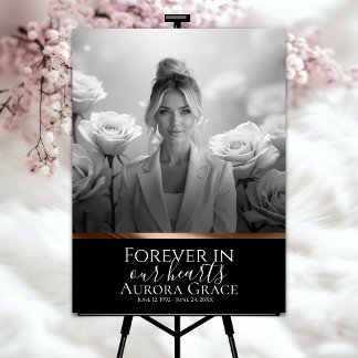 Poster Memorial Dourado em preto