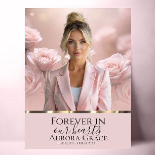 Poster Memorial Dourado Rosa