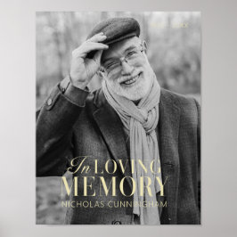 Poster Memorial Elegante Moderno de Memória Amante