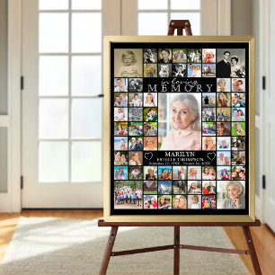 Poster Memorial EM MEMÓRIA CARINHOSA 66 Colagem de Fotos