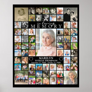 Poster Memorial EM MEMÓRIA CARINHOSA 66 Colagem de Fotos