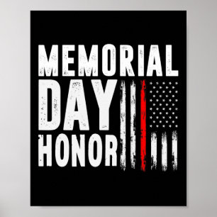 Poster Memorial Honra Aqueles Que Serviram E Sacrificaram