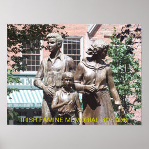 Póster Memorial irlandês da fome de Boston