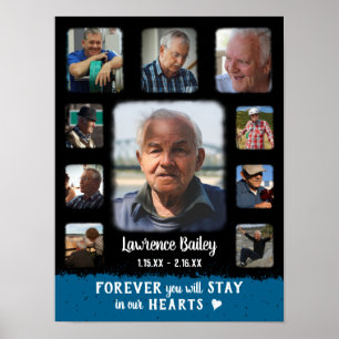 Poster Memorial Keepsawn Edge Fade Fotografia Blk Azul