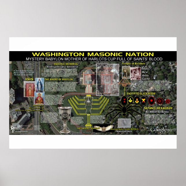 Poster Memorial Masônico de Washington - 4 (Frente)