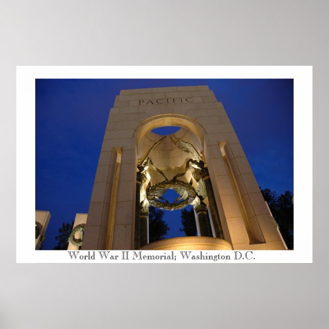 Poster Memorial Pacific Theater da Segunda Guerra Mundial (Frente)