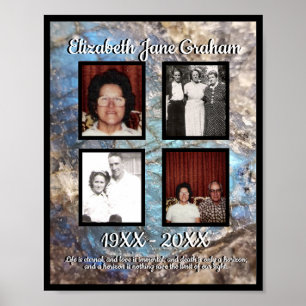 Poster Memorial Quatro Pedra Labradorita Azul Foto