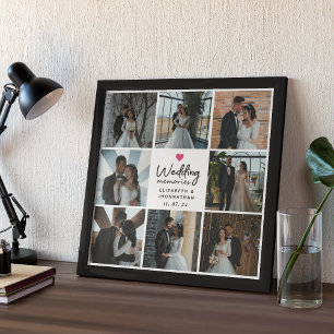 Poster Memórias de Casamento em Roteiro Coração Colagem d