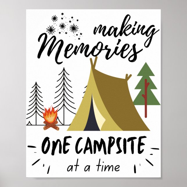 Poster Memórias de fazeres Um Campsite De Cada Vez Acampa (Frente)
