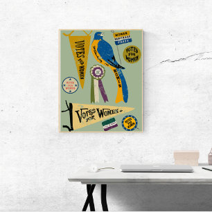 Poster Memórias do Movimento das Mulheres Sufrage Collage