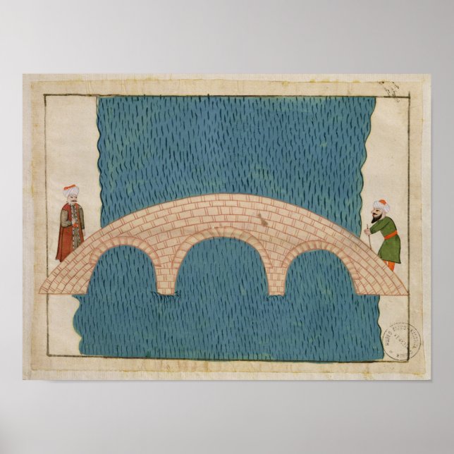 Poster Memorie Turchesche, que representa a Ponte Galata (Frente)