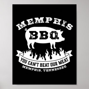Poster Memphis Bbq Você Não Pode Superar Nosso Churrasco 