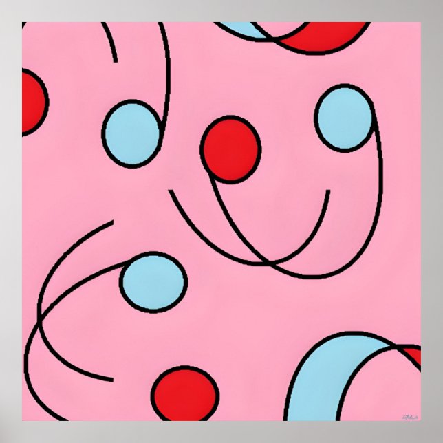 Poster Memphis Design Drupes (Frente)