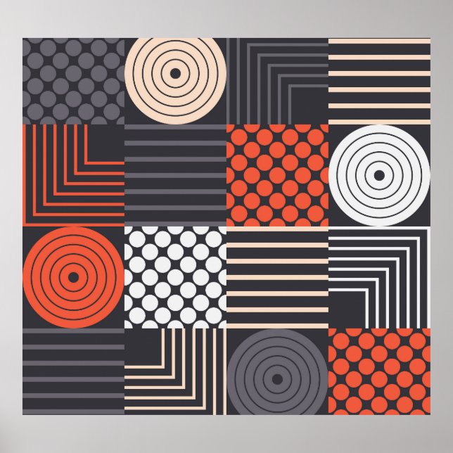 Poster Memphis Magic: Diversão Geométrica de Banner (Frente)