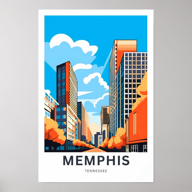 Poster Memphis Tennessee Travel Print (Frente)