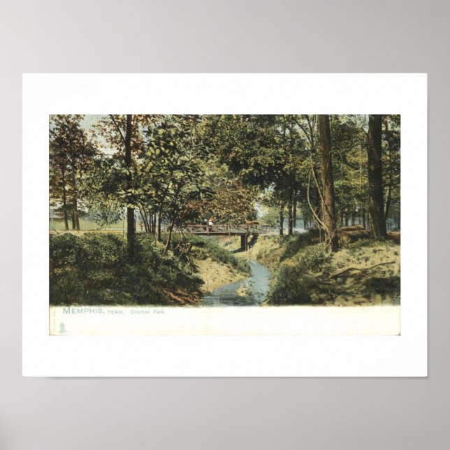 Poster Memphis TN, Overton Park 1905 Vintage inspirado (Frente)