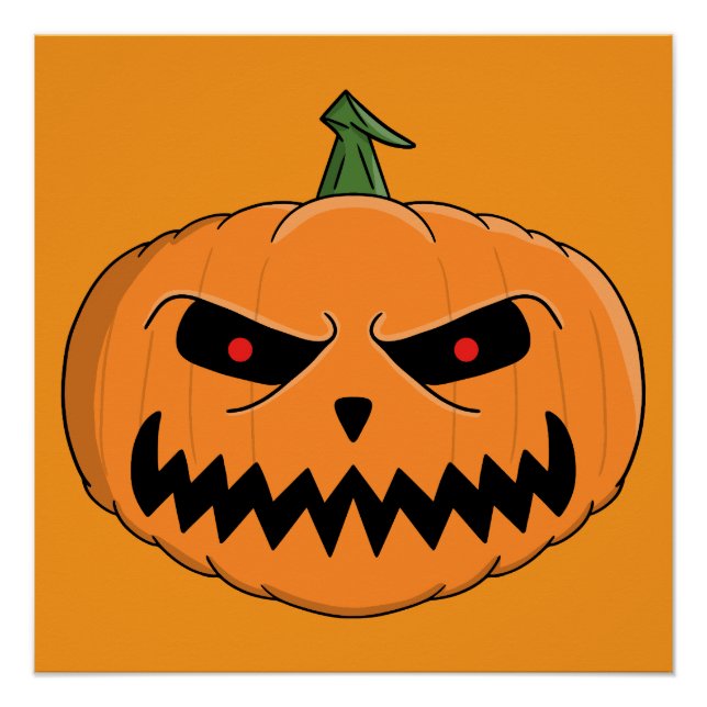 Póster Menacing Jack O'Lantern Halloween (Frente)