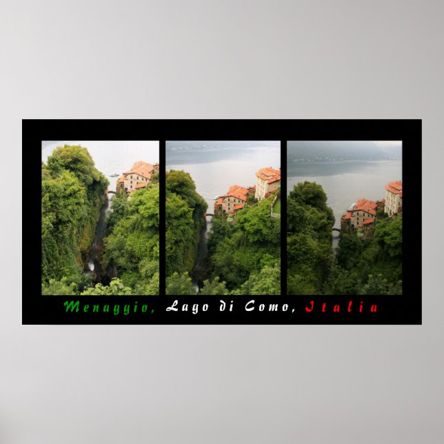 Póster Menaggio: foz do rio (Frente)