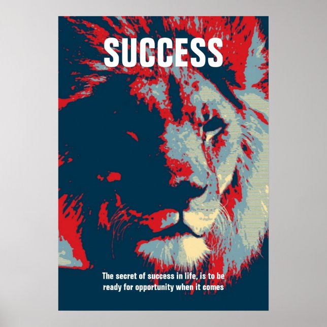 Poster Menção de sucesso de arte de Pop de leões (Frente)