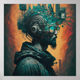 Poster Mendigo Imprimível no mundo eletrônico moderno