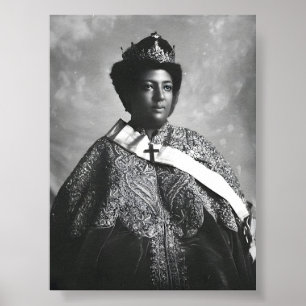 Poster Menen Asfaw Rainha África Imperatriz Selassie I Ra