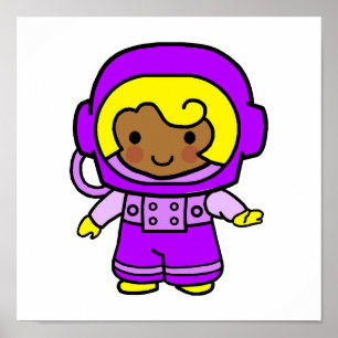 Póster Menina 1 do astronauta