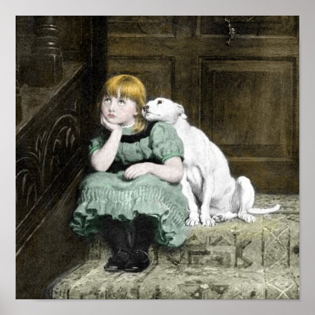 Poster Menina Adorada por Cachorro (Frente)