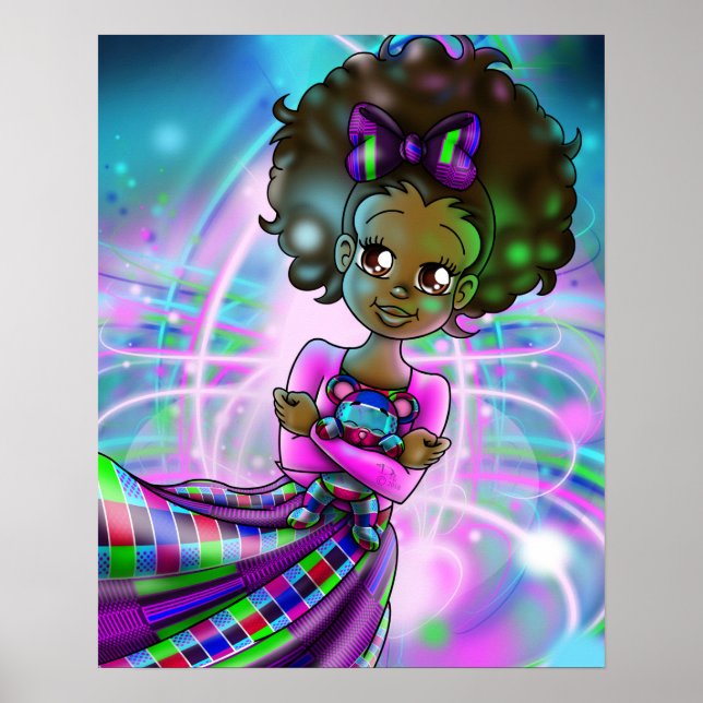 Poster Menina Afro-Americana (Frente)