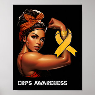 Poster Menina Afro Inquebrantável Conscientização Crps