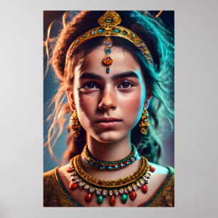Poster Menina Amazigh marroquina