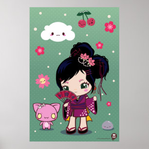 Póster Menina Ayaka de Harajuku Wamono