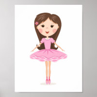 Menina bonita de bailarina em tutu rosa